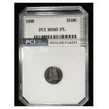 1830 CAPPED BUST HALF DIME PCI GEM BU PL