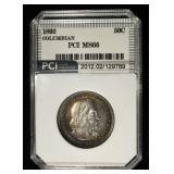 1892 50C COMMEM COLUMBIAN PCI SUPERB GEM BU