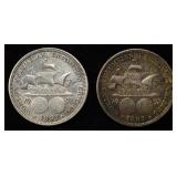 (2) 1893 50C COMMEM COLUMBIAN EXPOSITION