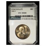 1936-D 50C COMMEM CINCINNATI PCI SUPERB GEM+ BU