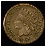 1863 INDIAN CENT AU