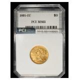 1891-CC $5 GOLD PCI GEM BU