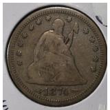 1874-S LIBERTY SEATED QUARTER ARR. FINE