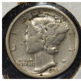 1926-S MERCURY DIME XF