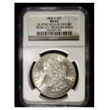 1884-O MORGAN DOLLAR NGC MS-63 OLATHE HOARD