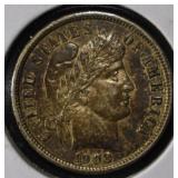 1908-D BARBER DIME NICE ORIG UNC