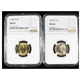 (2) NGC GRADED NICKELS