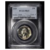 1939 WASHINGTON QUARTER PCGS PR65