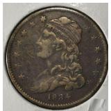 1834 CAPPED BUST QUARTER XF