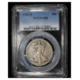 1921-D WALKING LIBERTY HALF DOLLAR PCGS G06