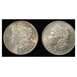 1879 & 1881-S MORGAN DOLLARS CH AU