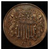 1869 2 CENT PIECE BU BN