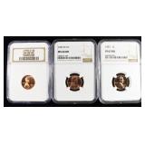 (3) NGC GRADED WHEAT CENTS