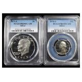 (2) PCGS GRADED SILVER COINS