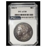 1884-S MORGAN DOLLAR PCI AU/BU