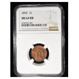 1895 INDIAN CENT NGC MS64RB