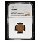 1899 INDIAN CENT NGC MS64BN