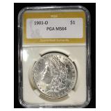 1901-O MORGAN DOLLAR PGA CH/GEM BU