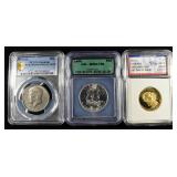 (3) GRADED COINS
