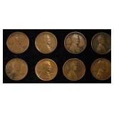 8 NICE EARLY SEMIKEY WHEAT CENTS