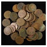 (50) INDIAN HEAD CENTS