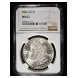 1882-CC MORGAN DOLLAR NGC MS63
