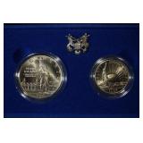 1986-P $1 & 1986-D 50c COMMEM STATUE OF LIBERTY