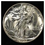 1939-D WALKING LIBERTY HALF DOLLAR SUPERB GEM BU