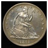 1884 SEATED LIBERTY HALF DOLLAR GEM PROOF