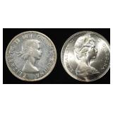 (2) 80% SILVER CANADIAN DOLLARS