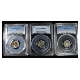 (3) PCGS GRADED DIMES