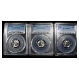 1954-D&S & 1961 ROOSEVELT DIMES PCGS MS65-67