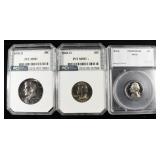 (3) GRADED COINS