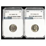 1947-S & 1959 JEFFERSON NICKELS PCI SUPERB GEM FS