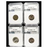 (4) PCI GRADED COINS