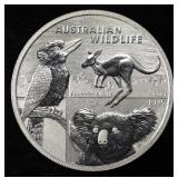2024 2 OZ .999 SILVER AUSTRAILA WILDLIFE ROUND