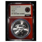 2016 1 OZ SILVER CANADA SUPERMAN NGC MS-69