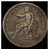 1876-CC TRADE DOLLAR VF