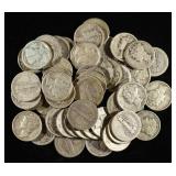 (50) MERCURY DIMES