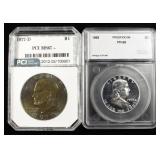 (2) GRADED COINS