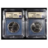 (2) 2026-D 50C ENDURING LIBERTY ICG MS66