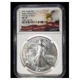2021 AMERICAN SILVER EAGLE NGC MS70 T2 FDI