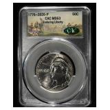 1776-2026-P ENDURING LIBERTY HALF DOLLAR CAC MS-63