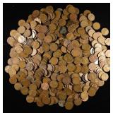 (500) 40'S & 50'S WHEAT CENTS