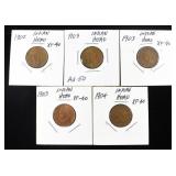 (5) INDIAN CENTS