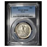 1937-S TEXAS COMMEM HALF DOLLAR PCGS MS-66