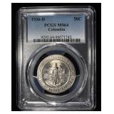1936-D COLUMBIA COMMEM HALF PCGS MS-64