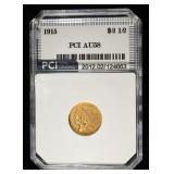 1915 $2.50 INDIAN GOLD PCI AU/BU