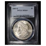 1885-O MORGAN DOLLAR PCGS MS-64+