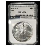 1994 AMERICAN SILVER EAGLE PCI PERFECT GEM BU